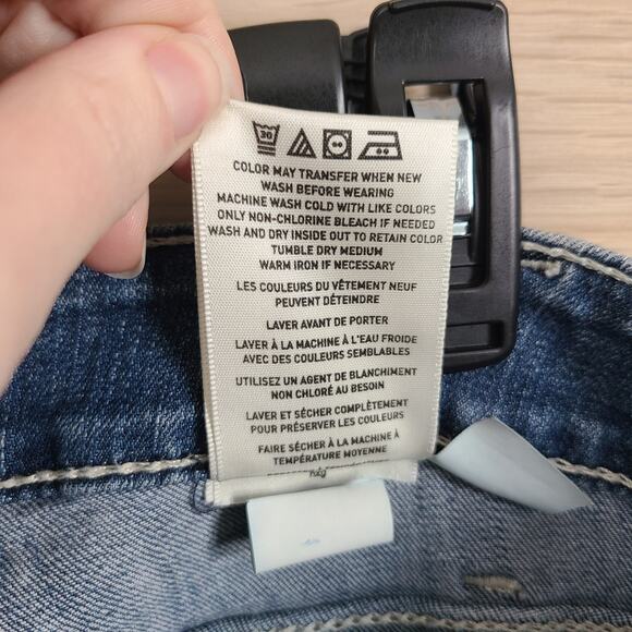 Ariat Denim Women Trousers 30 R (32x30.5) Mid Rise Western Wide Leg Jean Cowgirl - Picture 7 of 14